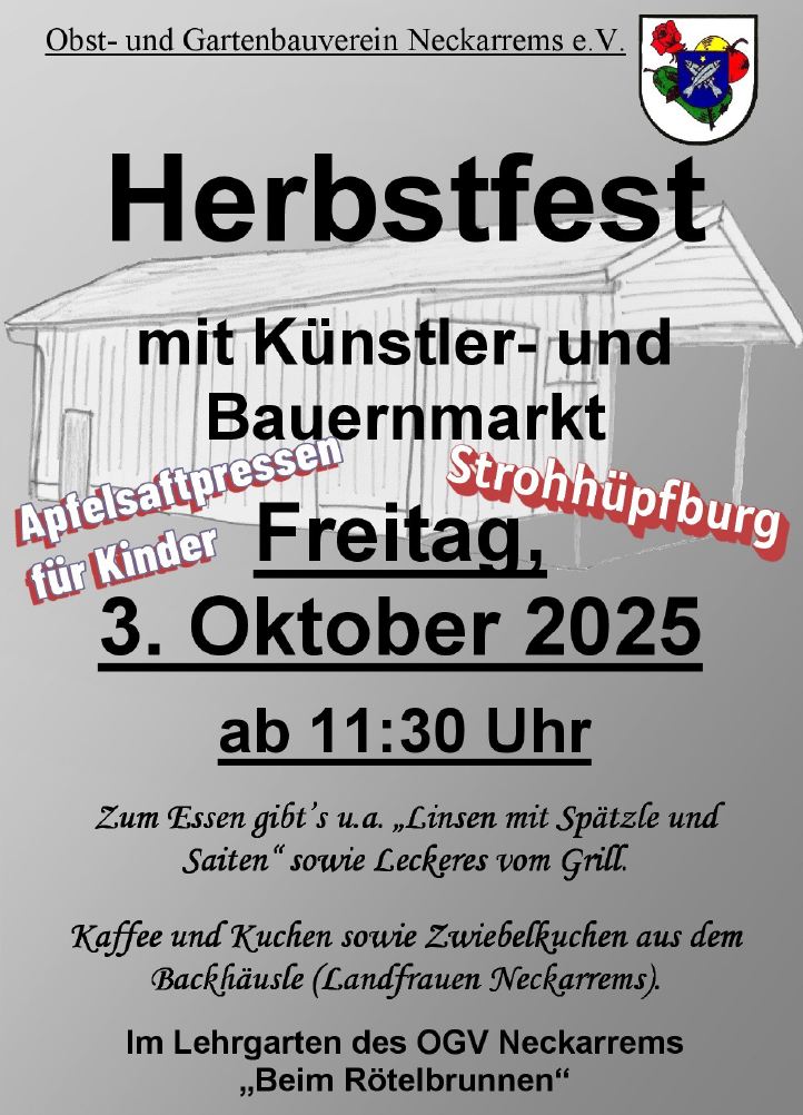 2025Herbstfest Einladung zum Herbstfest am 3. Oktober 2025